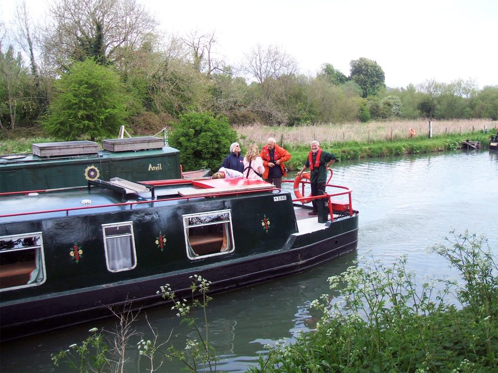 Training on the Hannah canal boat