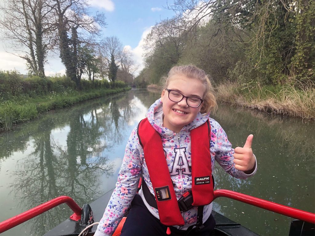 Child enjoying the Hannah boat